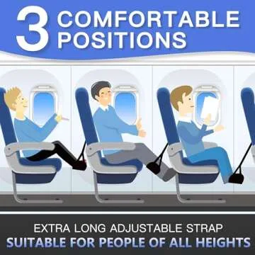 2-Pack Airplane Travel Footrest Hammock - Perfect Airplane Foot Hammock to Relax Your Feet - Travel Essentials Comfy Foot Hanger Airplane Footrest for Long Trip