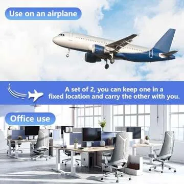 2-Pack Airplane Travel Footrest Hammock - Perfect Airplane Foot Hammock to Relax Your Feet - Travel Essentials Comfy Foot Hanger Airplane Footrest for Long Trip