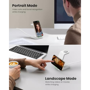 GEEKERA 3 in 1 Wireless Charging Station for Apple