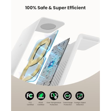 GEEKERA 3 in 1 Wireless Charging Station for Apple