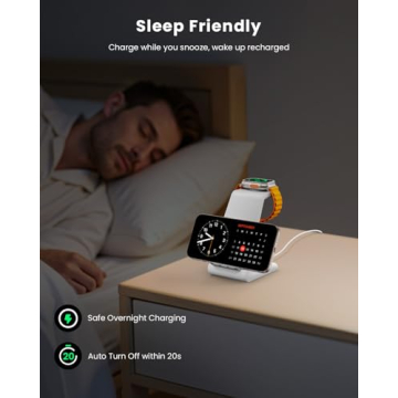 GEEKERA 3 in 1 Wireless Charging Station for Apple