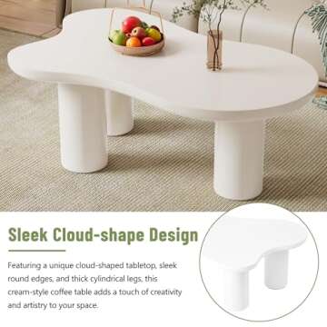 Merax 44" Cloud Coffee Table - Stylish & Durable Centerpiece