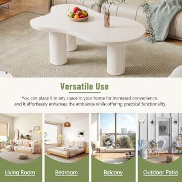 Merax 44" Cloud Coffee Table - Stylish & Durable Centerpiece