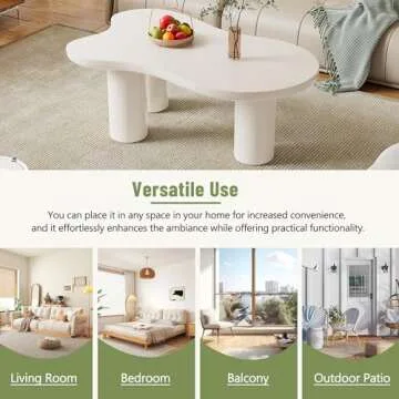 Merax 44" Cloud Coffee Table - Stylish & Durable Centerpiece