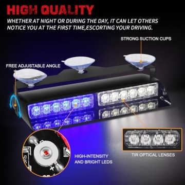 AINBIN 9 inch Dash Strobe Lights for Emergency Vehicles