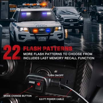 AINBIN 9 inch Dash Strobe Lights for Emergency Vehicles