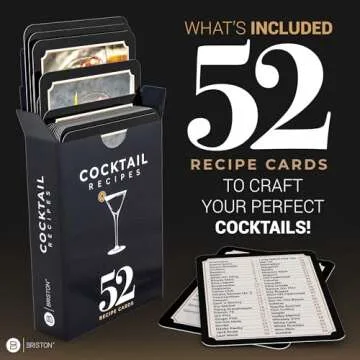 52 Cocktail & Mixed Drink Recipes Flash Cards – Simple & Easy Step Instructions & Tricks – Comprehensive Mixology Concoction Guide & Ingredient List – Master the Entertaining Art - Home Made Bartender