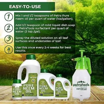 Petra Neem Oil for Plants - 100% Organic Cold Pressed Neem Oil Spray