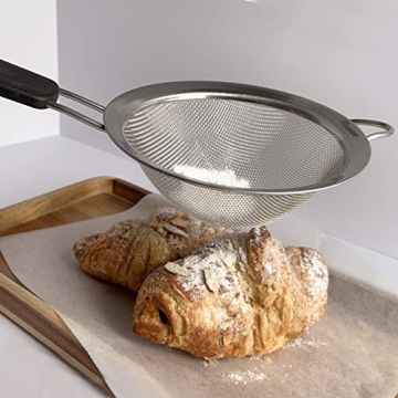 Makerstep Premium 3-Piece Fine Mesh Strainer Set for Kitchen