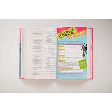 Tyndale NLT Girls Life Application Study Bible, Pink (Hardcover), NLT Bible with Over 800 Notes and Features, Foundations for Your Faith Sections