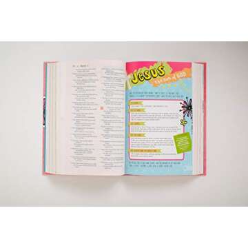 Tyndale NLT Girls Life Application Study Bible, Pink (Hardcover), NLT Bible with Over 800 Notes and Features, Foundations for Your Faith Sections