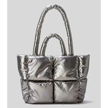 Puffer Shoulder Bag for Women - Stylish Mini Hobo Tote 2024