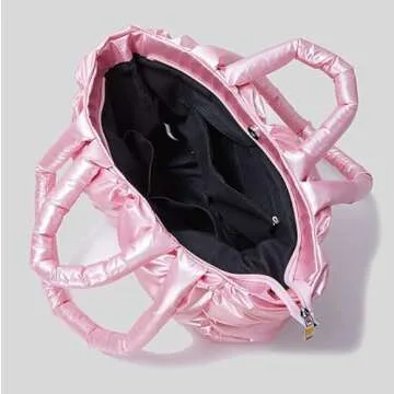 Chic Mini Puffer Bag for Women - Stylish Hobo Tote 2024