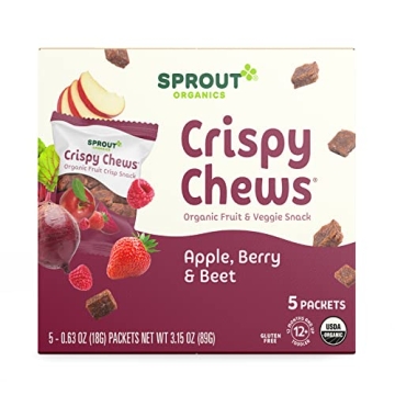 Sprout Organic Toddler Snacks, Crispy Chews, Red Berry & Beet