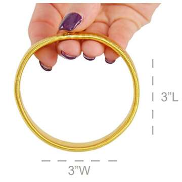 Home-X Anti-Slip Shirt Sleeve Holders, Stretch Metal Armbands, Arm Sleeve Garters, Elastic Armbands – Gold and Silver – 4 pieces (2 Pairs)