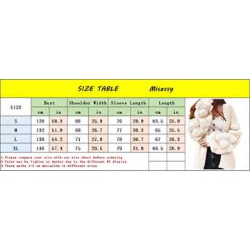 Misassy Womens Oversized Sweaters Open Front Lantern Pom Pom Sleeve Loose Cable Chunky Knit Cardigan Coats Beige