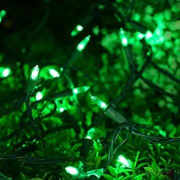 Brizled Green St. Patrick's Day Lights, 33ft 100 LED Christmas String Lights, 120V UL Certified Christmas Tree Lights Connectable Waterproof Mini Christmas Light for Xmas Tree Halloween Indoor Outdoor