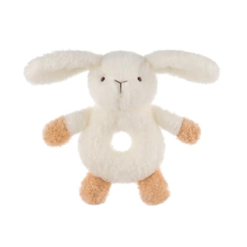 Apricot Lamb Baby Bunny Rabbit Soft Rattle Toy, Plush Stuffed Animal for Newborn Soft Over 0 Months ...