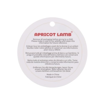 Apricot Lamb Baby Bunny Rabbit Soft Rattle Toy, Plush Stuffed Animal for Newborn Soft Over 0 Months 6 Inches, White (brown hands and feet)