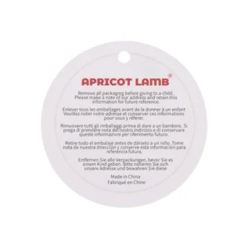 Apricot Lamb Baby Bunny Rabbit Soft Rattle Toy, Plush Stuffed Animal for Newborn Soft Over 0 Months 6 Inches, White (brown hands and feet)