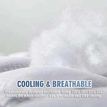 Cooling Quilted Fitted California King Mattress Pad