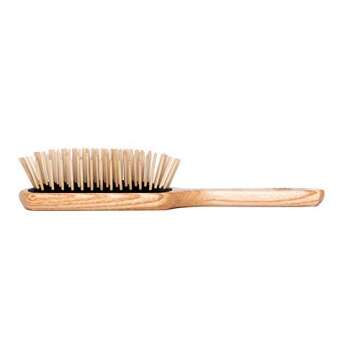 TEK- Rectangular Brush with Long Tooth in Ash Wood Handmade in Italy, for Long, Thick and Straight H...