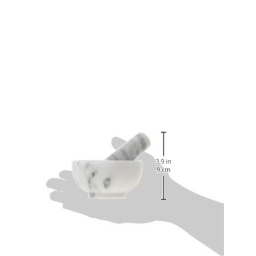 Greenco Marble Mortar and Pestle Set for Spices and Pesto