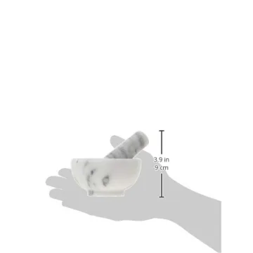 Greenco Marble Mortar and Pestle Set for Spices and Pesto