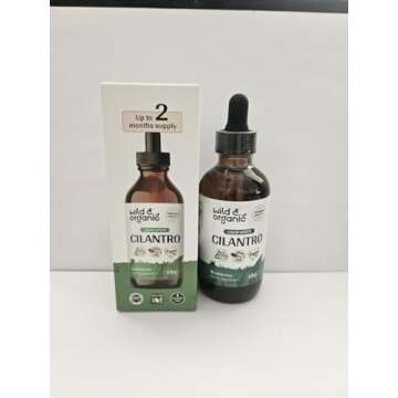 Wild & Organic Cilantro Tincture - Vegan Detox Drops for Health