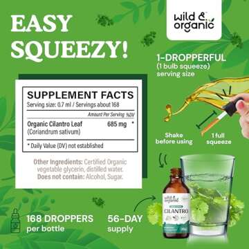 Wild & Organic Cilantro Tincture for Detox Support