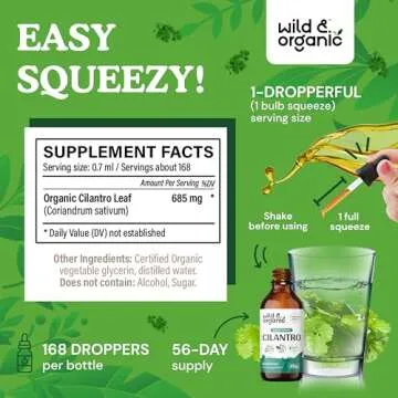 Wild & Organic Cilantro Tincture for Detox Support