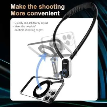 SEANCHEER Magnetic Neck Smartphone Mount for Hands-Free POV Video