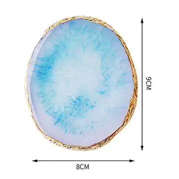 2 Pieces Resin Nail Art Palette - Stylish Cosmetic Mixing Tools and Nail Display Boards