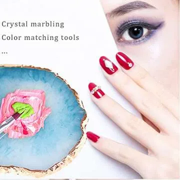 Elegant Nail Art Palettes with Gold Edge | Double Set