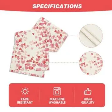 Artoid Mode Pink Love Table Runner for Valentine's Day