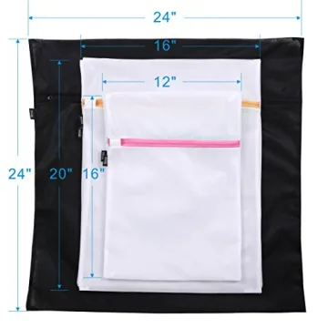 BAGAIL 5-Piece Mesh Laundry Bag Set for Delicates