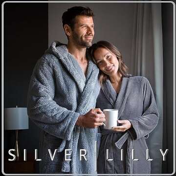 Womens Plush Fleece Bath Robe, Fluffy Long Bathrobe, Great Gift for Mother's Day, Grandma, Daughter,...