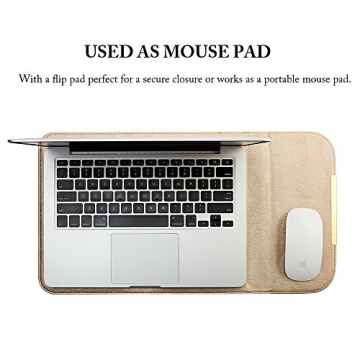 KALIDI 13.3-14 inch Laptop Sleeve Case Faux Suede Leather for 13.3 13.5 13.6 14 inches MacBook Air Pro Retina 13"-14" Surface Pro with Pouch