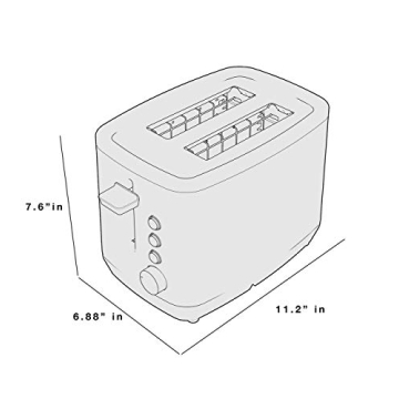 GE 2 Slice Stainless Steel Toaster Extra Wide Slots