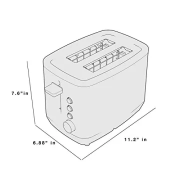 GE 2 Slice Stainless Steel Toaster Extra Wide Slots