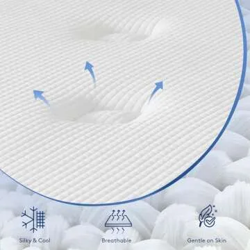 Zeelovtress Queen Mattress 14 Inch Hybrid, with Gel Memory Foam, Lyocell Fabric Cover and Medium Firmness Pocketed Coils, for Motion Isolation and Pain Pressure Relief, CertiPUR-US