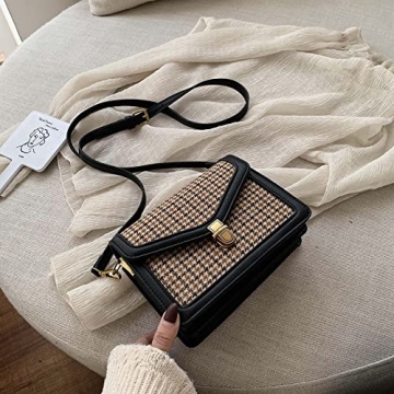 Chic Vintage Plaid Crossbody Bag for Effortless Style