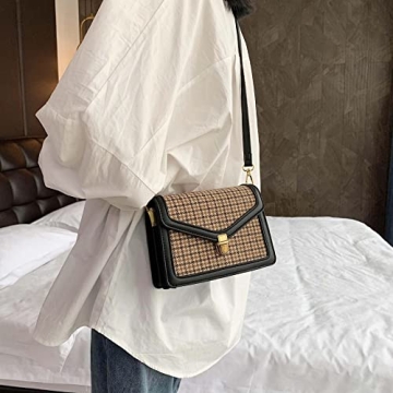 Chic Vintage Plaid Crossbody Bag for Effortless Style