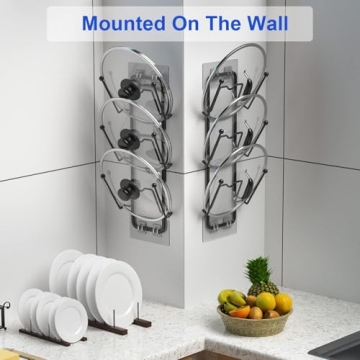 2 Pack Pot Lid Organizer Efficient Kitchen Solution