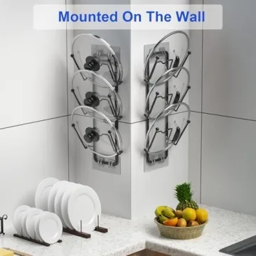 2 Pack Pot Lid Organizer Efficient Kitchen Solution