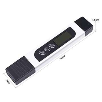 KINCREA TDS Water Quality Tester,Accurate TDS, EC & Temperature Meter 3 in 1,0-9999 ppm with ± 2% Accuracy,Digital TDS Meter for Drinking Water Test,Aquarium Test,Swimming Pool,Hydroponics,RO/DI Water