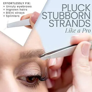 Premium 4-Piece Eyebrow Tweezer Set for Men & Women