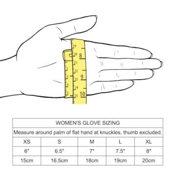 Downholme Classic Leather Cashmere Lined Gloves for Women (Black, M)