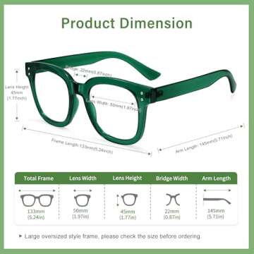 Madison Avenue Oversized Blue Light Blocking Glasses