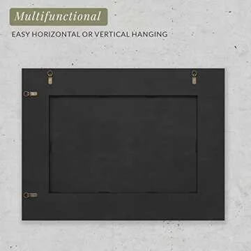 Barnyard Designs 24x32 Wood Farmhouse Wall Mirror – Decorative Wooden Large Rustic Wooden Wall Mirror for Bedroom, Living Room, or Bathroom Vanity (Torched Brown)